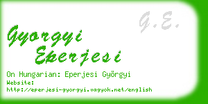 gyorgyi eperjesi business card